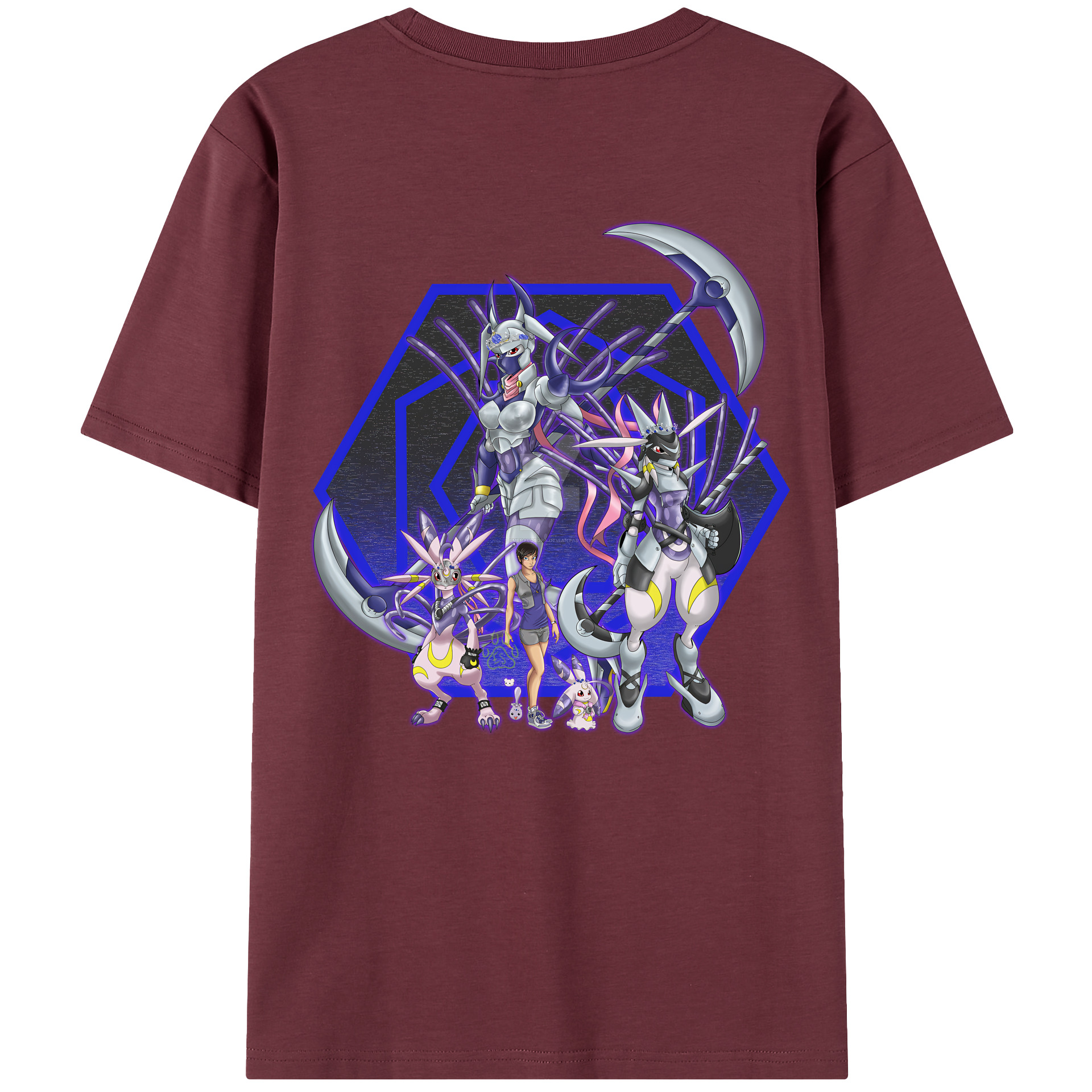 （画像用） Digimon デジタルモンスター/デジモン 綿100％半袖Tシャツ（背面プリント）